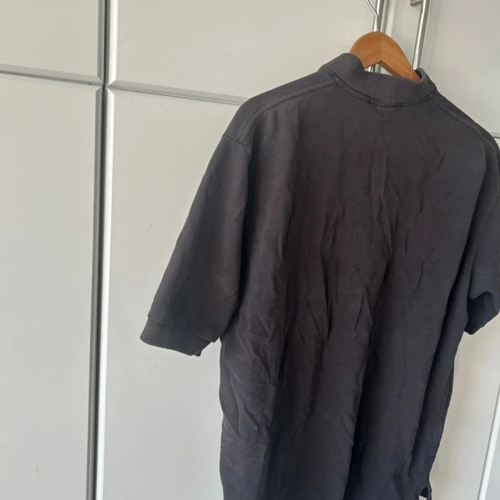 Vintage Polo Ralph Lauren Mens Black Pique Polo Shirt Made in USA Red Pony Large
